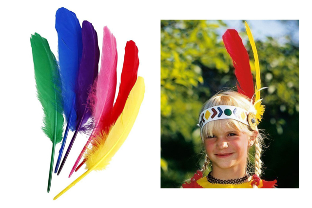grandes plumes indiennes - Plumes décoratives - 10doigts.fr
