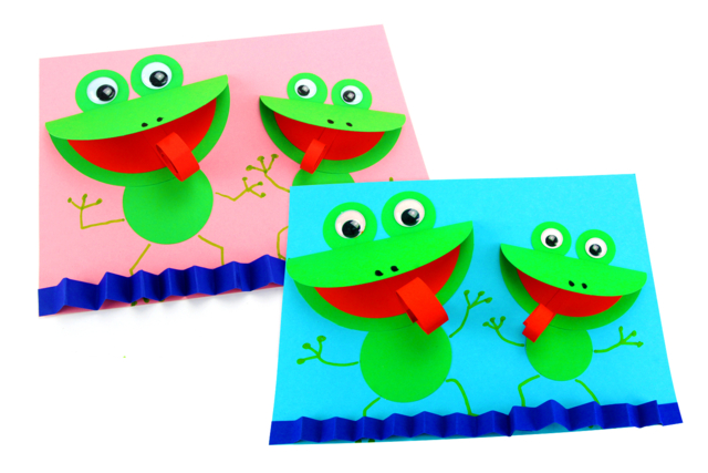 Grenouilles 3D en papier - Cutters, massicot - 10doigts.fr