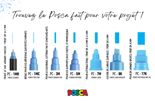 GUIDE POSCA - Feutres pointes fines : la précision pour le dessin et l'écriture - 10doigts.fr