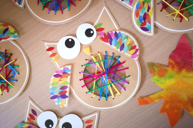 Hiboux à tisser Instagram1 - Kits créatifs Automne - 10doigts.fr