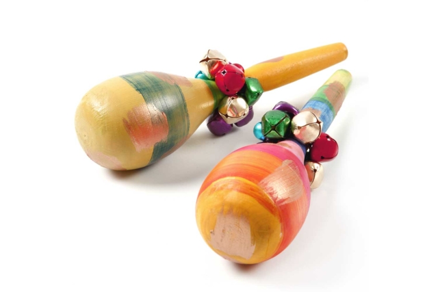 hochets en bois - Instruments en bois - 10doigts.fr