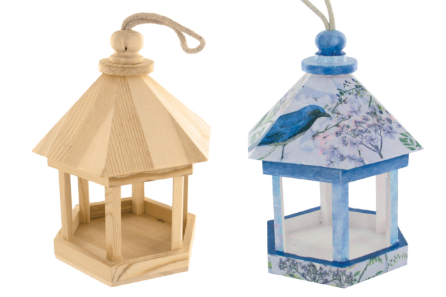 kiosque à oiseaux - Nichoirs, mangeoires en bois - 10doigts.fr