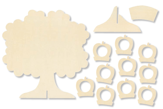 Kit arbre généalogique - Cadres photos en bois - 10doigts.fr