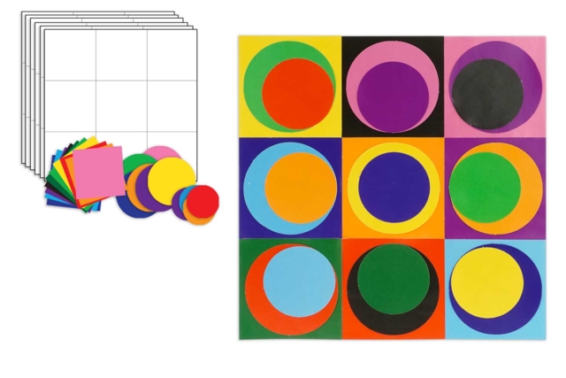 Kit de collage tableaux "Op Art"- 24 tableaux - Activités collage et formes à coller - 10doigts.fr