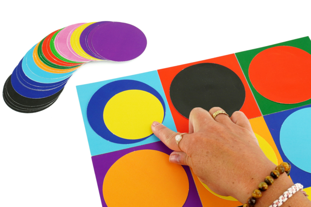 Kit de collage tableaux "Op Art" - 4 sets (24 tableaux) - Activités collage et formes à coller - 10doigts.fr