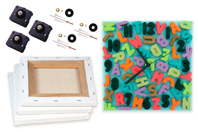 kit fabrication horloge - Objets pour le bureau : personnalisez votre espace de travail - 10doigts.fr