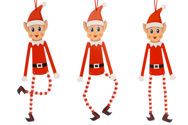 Kit lutins farceur à suspendre - 1 set (4 pcs) - Guirlandes et suspensions Noël - 10doigts.fr