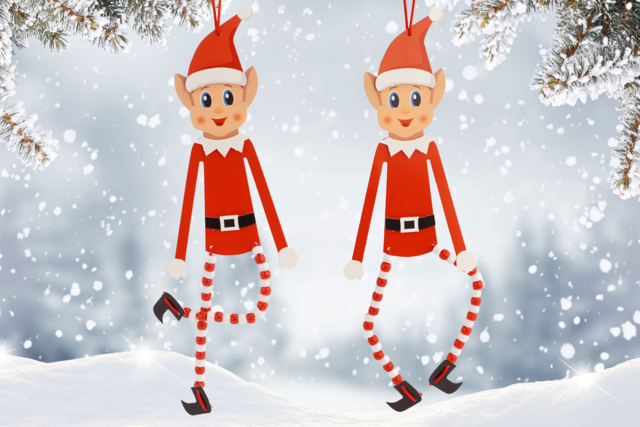 Kit lutins farceur à suspendre - 4 pièces - Guirlandes et suspensions Noël - 10doigts.fr