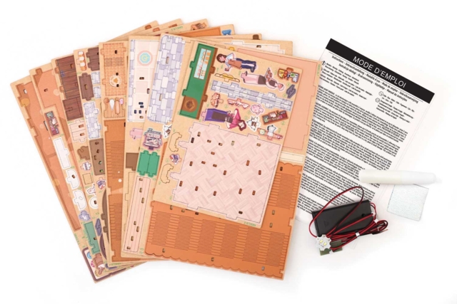 kit Maquette 3D lumineuse - Cosy Coffee - Maquettes en bois - 10doigts.fr