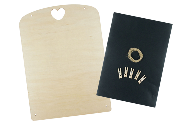 kit méméo ardoise  - Ardoises en bois - 10doigts.fr