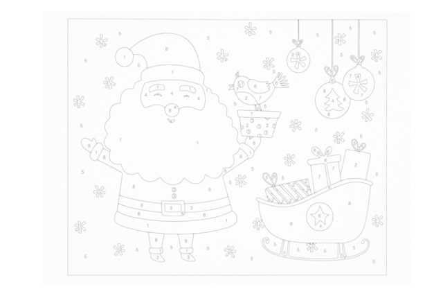 Kit peinture au numéro père Noël matériel - Idées Cadeaux DIY Noël - 10doigts.fr
