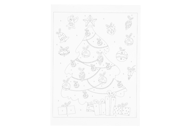 Kit peinture au numéro sapin de Noël - Idées Cadeaux DIY Noël - 10doigts.fr