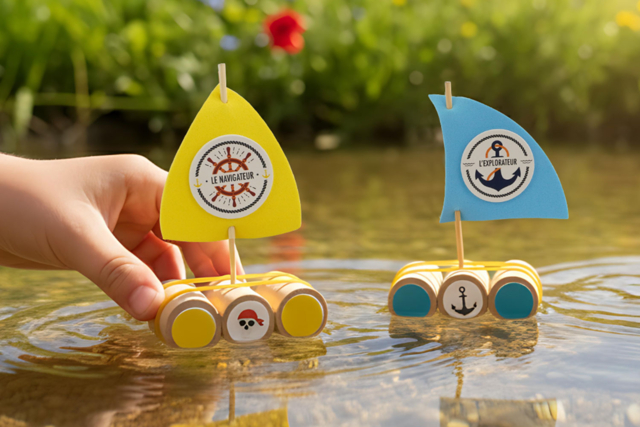 Kit petits bateaux qui flottent - 4 pièces - Kits clés en main - 10doigts.fr