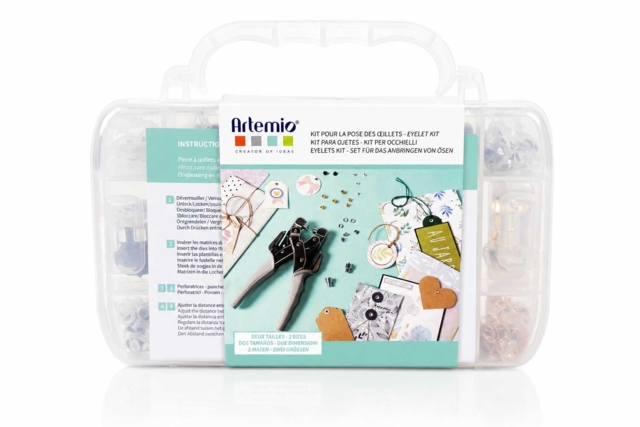 Kit Pince Perforatrice et Œillets Artemio - Pinces perforatrices - 10doigts.fr