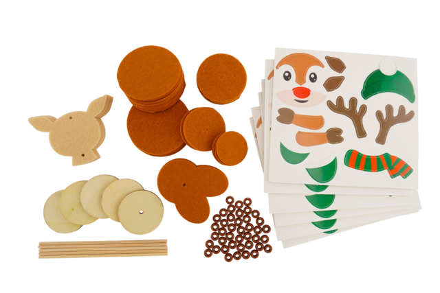 Kit renne de Noël feutrine - Kits créatifs de Noël pour les enfants - 10doigts.fr