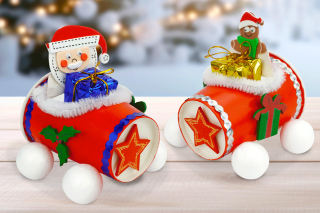 La voiture du Père Noël - Petites décorations de Noël - 10doigts.fr