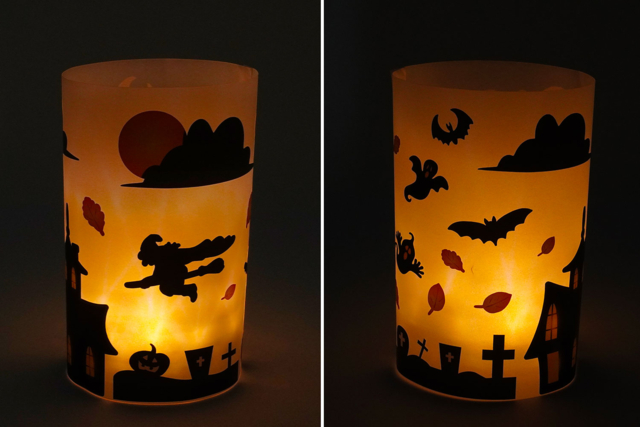 lanternes d'halloween gommettes - Kits créatifs Halloween - 10doigts.fr