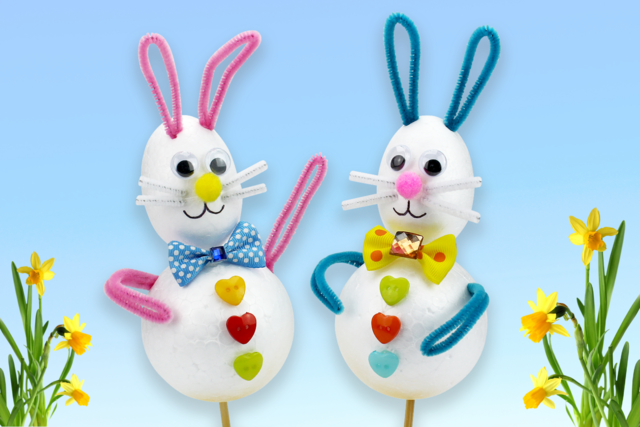 Lapins de Pâques rigolos - Boutons fantaisie et décoratifs pour tous vos DIY - 10doigts.fr