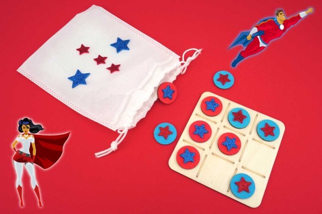 Le duel : jeu morpion à customiser - Jeux et Jouets en bois - 10doigts.fr