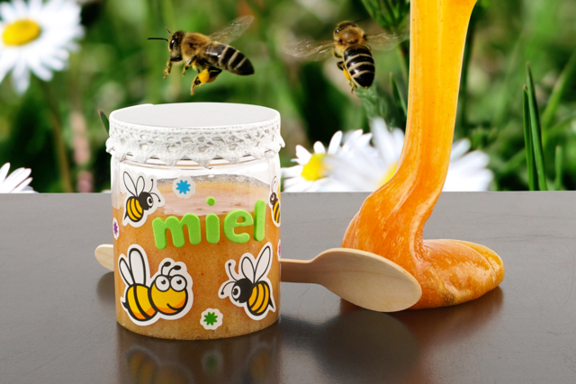 Le slime des abeilles (effet miel) - Plastique Transparent - 10doigts.fr