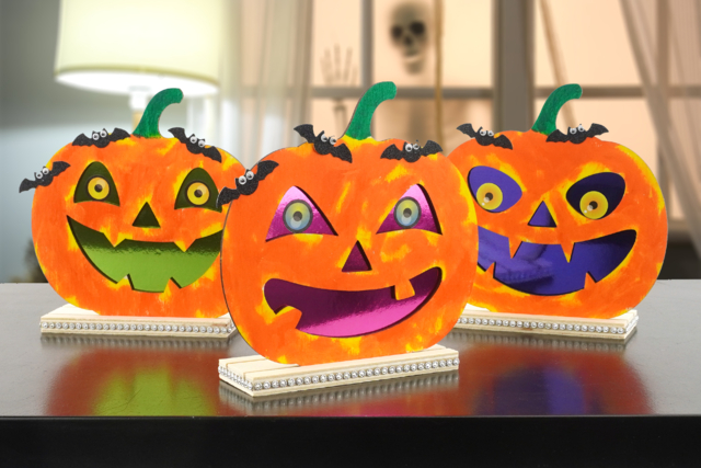 Les citrouilles maléfiques - Supports d'Halloween à décorer - 10doigts.fr