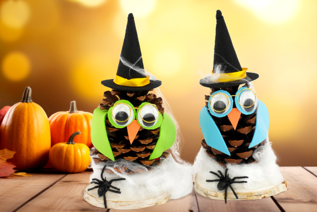Les hiboux sorciers - Accessoires créatifs Halloween - 10doigts.fr