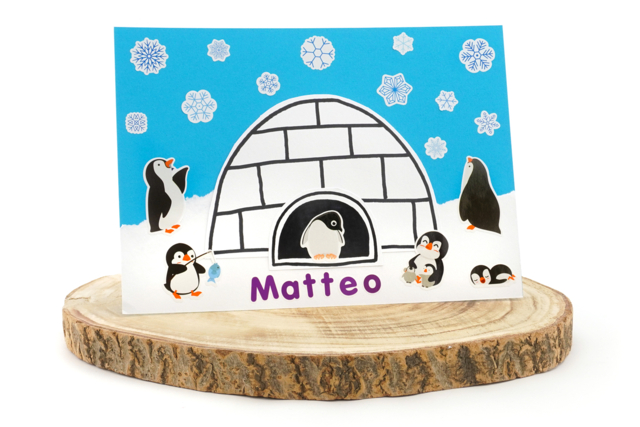 Les petits pingouins sur la banquise - Gommettes Histoires et décors - 10doigts.fr
