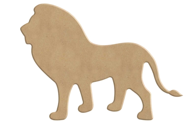 lion en bois - Animaux en bois - 10doigts.fr