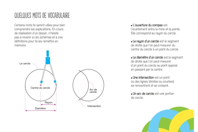 Livre : Dessiner avec un compas - Livres de coloriage et dessins : pour apprendre et s'évader - 10doigts.fr