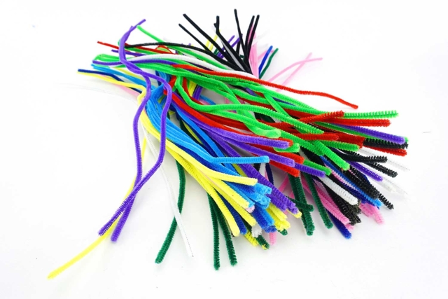longues chenilles multicolores - Chenilles, cure-pipe - 10doigts.fr