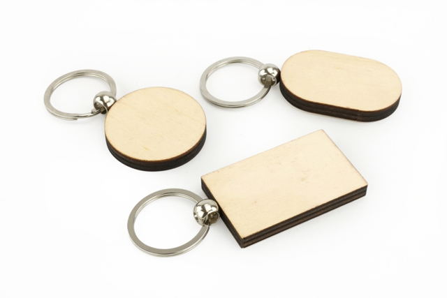 Lot 30 Porte cles bois - Bijoux et porte-clefs en bois - 10doigts.fr