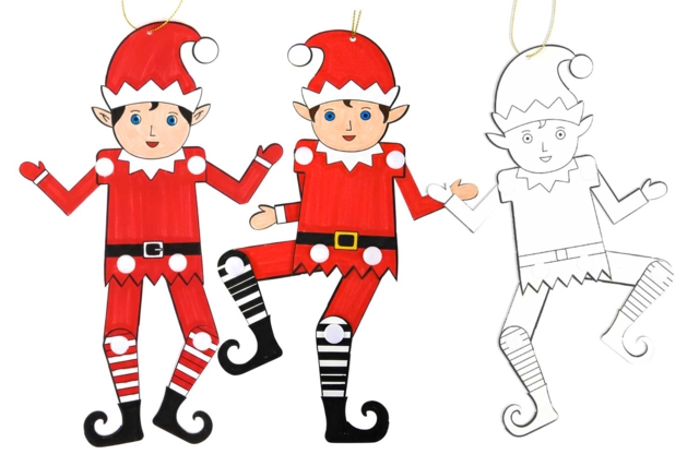 lutins farceur articulés - Kits créatifs de Noël pour les enfants - 10doigts.fr