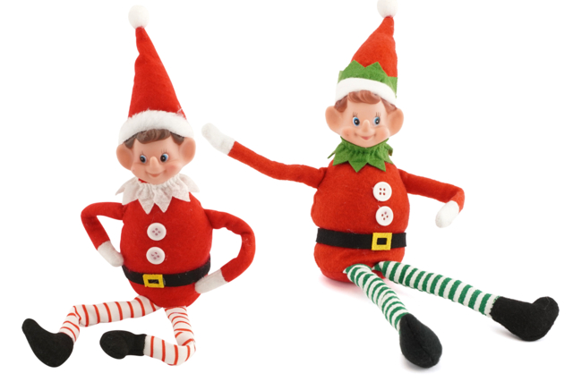 lutins farceurs Noël - Décors de Noël à poser - 10doigts.fr