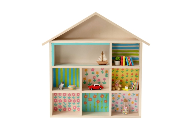 Maison étagère miniatures - Suspensions et déco murale - 10doigts.fr
