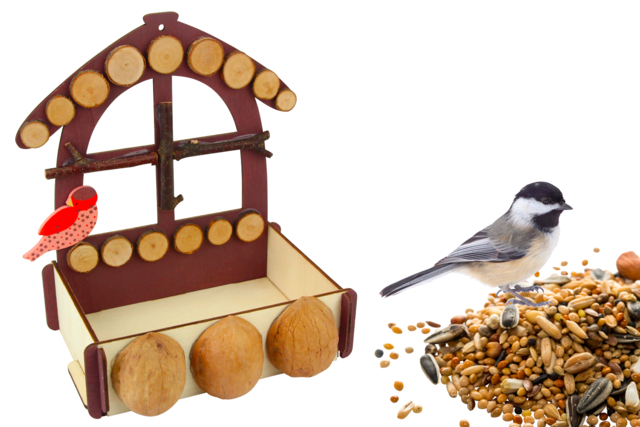 mangeoire oiseaux - Nichoirs, mangeoires en bois - 10doigts.fr