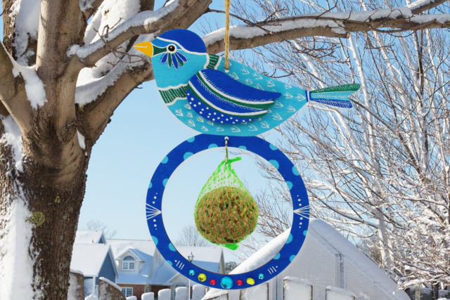 mangeoire pour oiseaux - Nichoirs, mangeoires en bois - 10doigts.fr