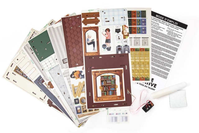 Maquette 3D lumineuse - book store - Maquettes en bois - 10doigts.fr