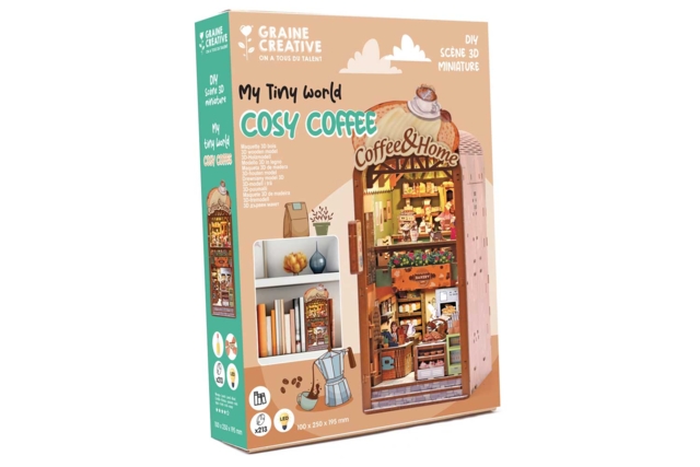 Maquette 3D lumineuse - Cosy Coffee - Maquettes en bois - 10doigts.fr