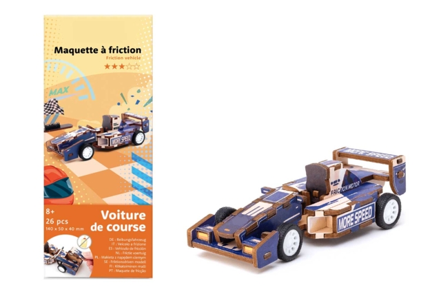 Maquette véhicule à friction - Course - Maquettes en bois - 10doigts.fr