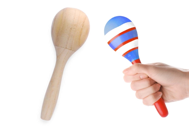 maracas france peinture - Instruments en bois - 10doigts.fr