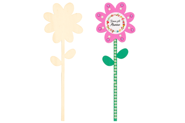 marguerite en bois - Supports plats en bois - 10doigts.fr