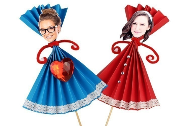 Marionnettes en papier - Papiers colorés - 10doigts.fr