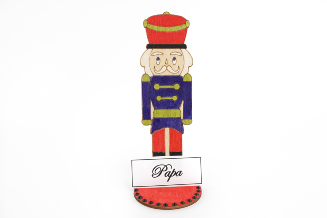 Marque-place casse-noisettes à poser - Objets en bois Noël - 10doigts.fr