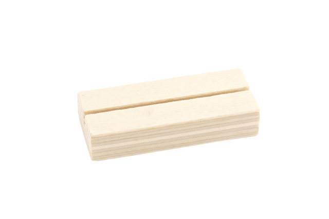 Marque places en bois avec fente - 4 pcs - Cadres photos en bois - 10doigts.fr