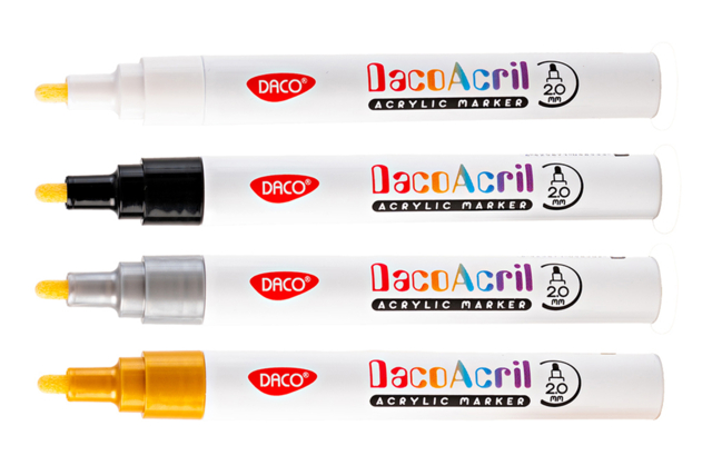 marqueur peintur eacrylique blanc noir or argent - Marqueurs peinture : l'intensité de l'acrylique au bout des doigts - 10doigts.fr