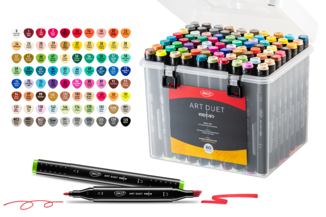 marqueurs alcool promarker action dessin - Calligraphie, Ecriture - 10doigts.fr