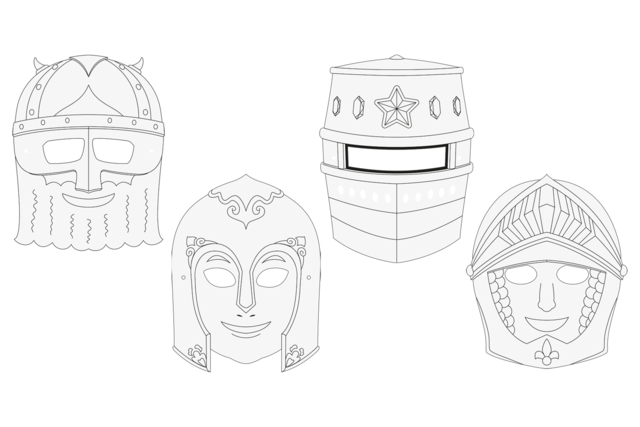 masque à colorier garçons - Masques créatifs enfants - 10doigts.fr