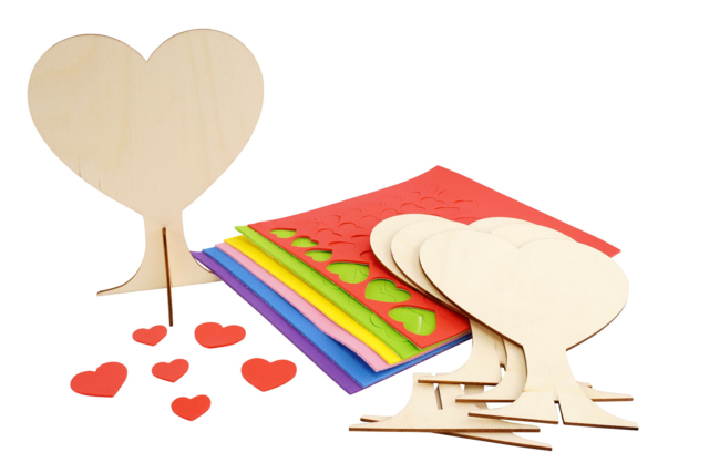 materiel Kit Arbres de l'amour bois - 4 pièces - Objets bois pour la maison - 10doigts.fr
