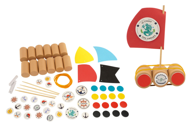 materiel Kit petits bateaux qui flottent - 4 pièces - Kits clés en main - 10doigts.fr
