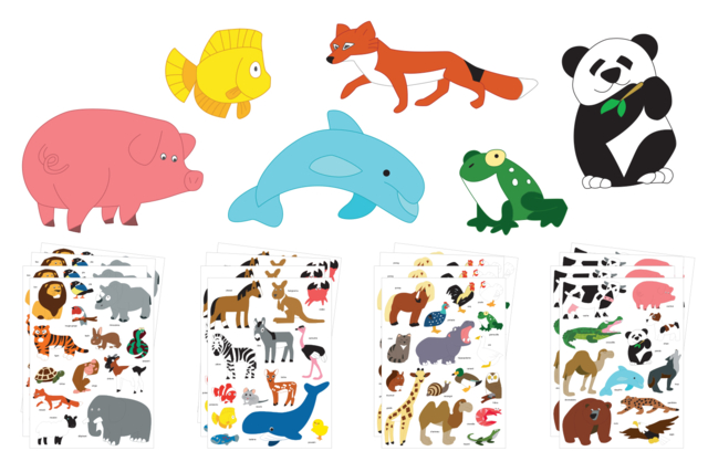 maxi kit de gommettes animaux - Des gommettes animaux pour créer et apprendre dès la maternelle - 10doigts.fr